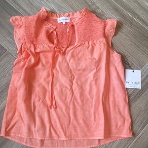NWT Bella Dahl faded orange sleeveless blouse. Sz S. Super soft.